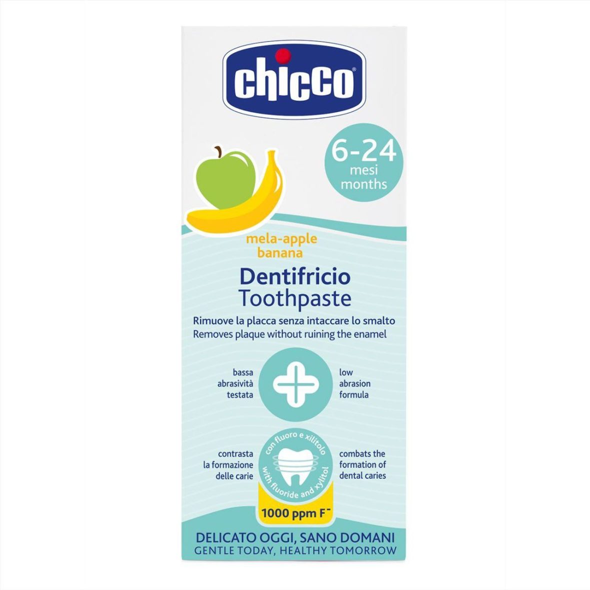 Dentifricio Mela-Banana Chicco 50 ml1