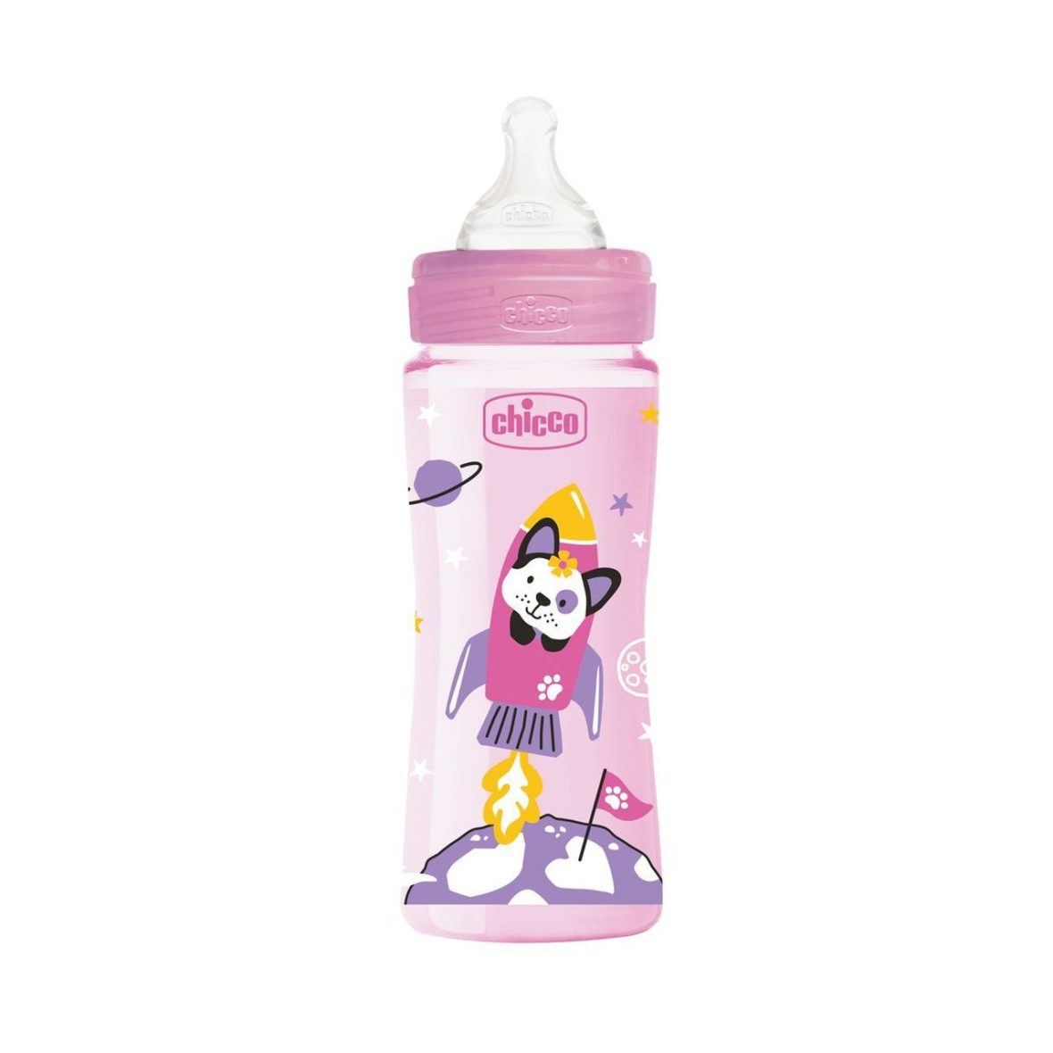 Biberon Benessere PP GIRL 330ml 3fori SIL