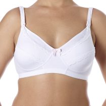 Reggiseno allattamento in cotone stretch bianco1