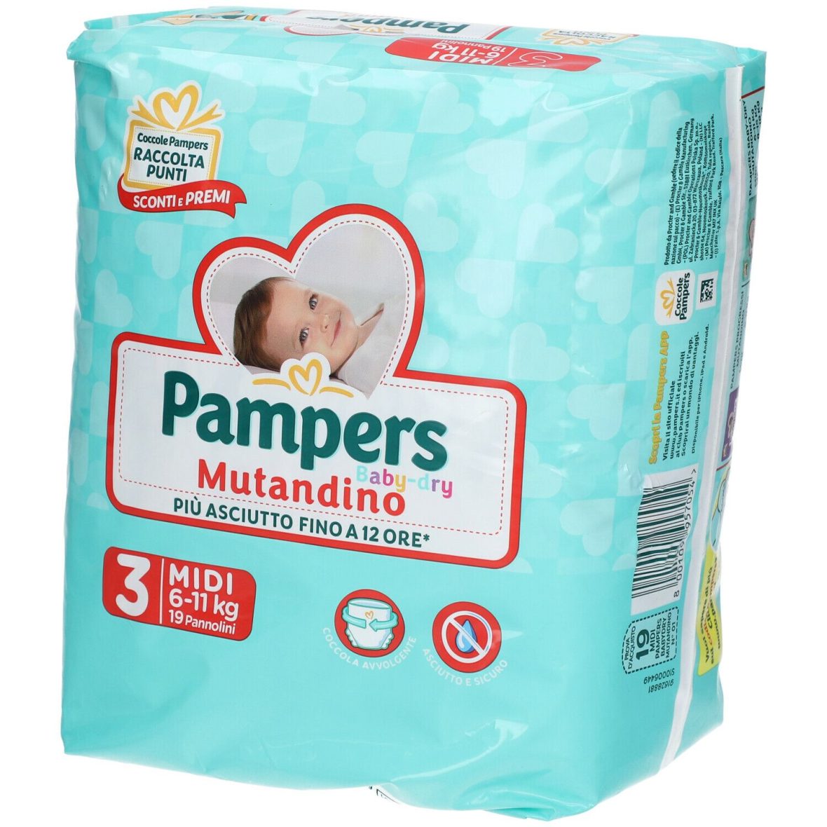 Pampers BABY-DRY MUTANDINO Midi Taglia 3 (6-11 Kg)