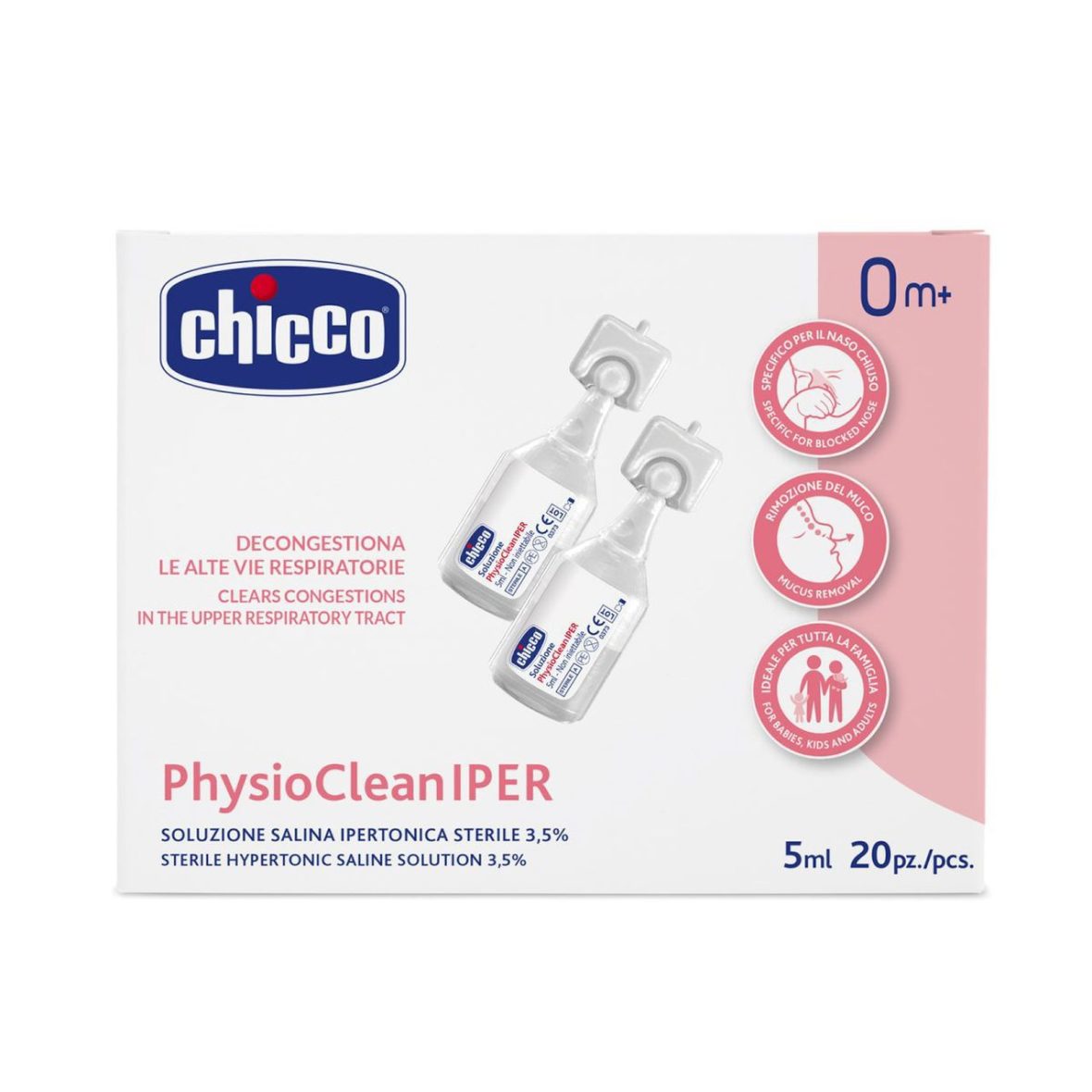 CHICCO Physioclean Soluzione Ipertonica 20 pz 5ml